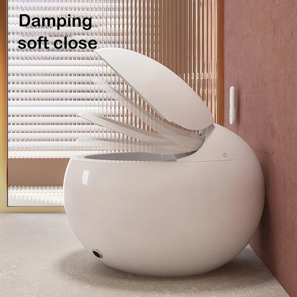 Modern White Egg-Shaped Smart Toilet with High Version