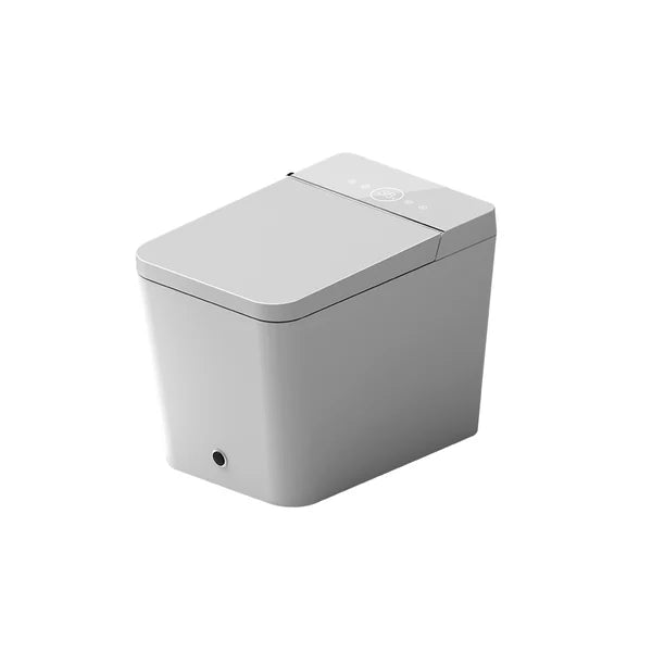 One-Piece White Square Intelligent Smart Toilet with Automatic Cover and Remote Control