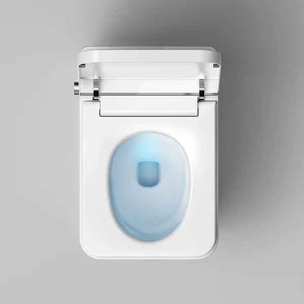 One-Piece White Square Intelligent Smart Toilet with Automatic Cover and Remote Control