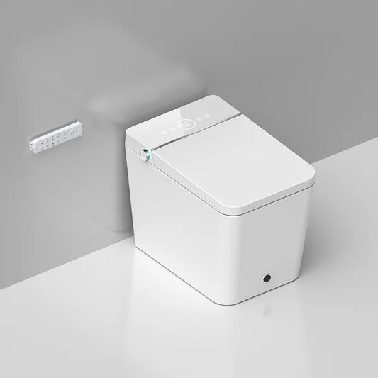 One-Piece White Square Intelligent Smart Toilet with Automatic Cover and Remote Control