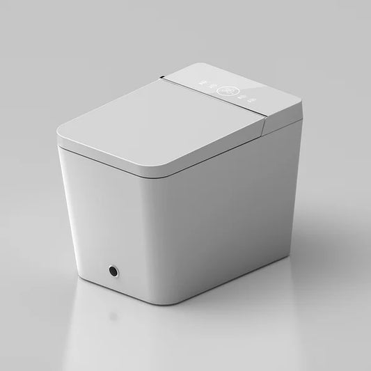 One-Piece White Square Intelligent Smart Toilet with Automatic Cover and Remote Control