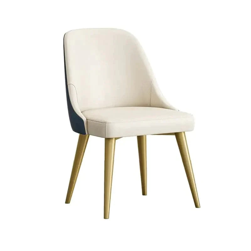 PU Leather Upholstered Dining Room Chair Table Chair Gold Leg