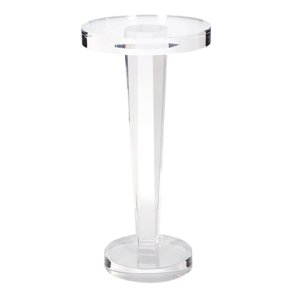 Round Acrylic End Table Modern Clear Side Table