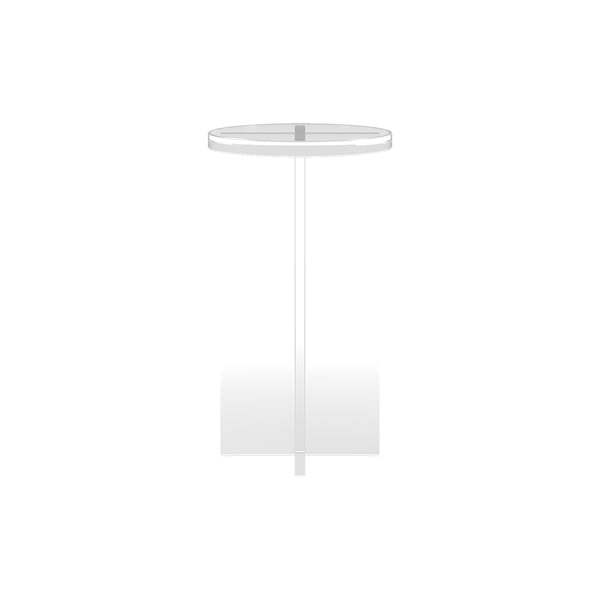 Round Clear Acrylic End Table Modern Side Table