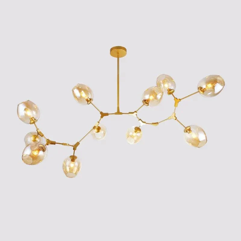 Tree Branch Kitchen Island Light 11-Light Pendant Light Metal in Gold