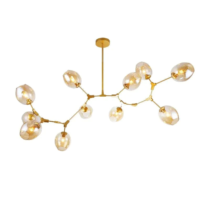 Tree Branch Kitchen Island Light 11-Light Pendant Light Metal in Gold