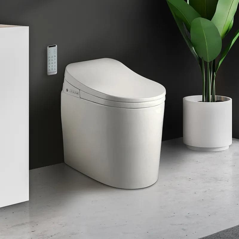 Small Size Smart Toilet One-Piece Elongated Floor Mounted Automatic Toilet Self-Clean