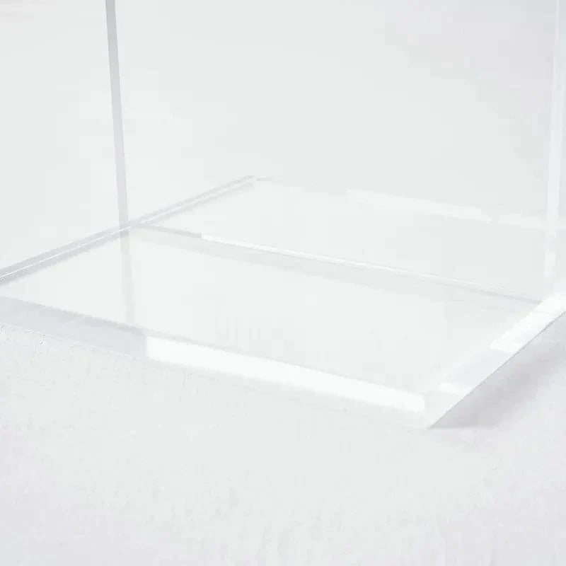 Square Clear Acrylic End Table Modern Side Table