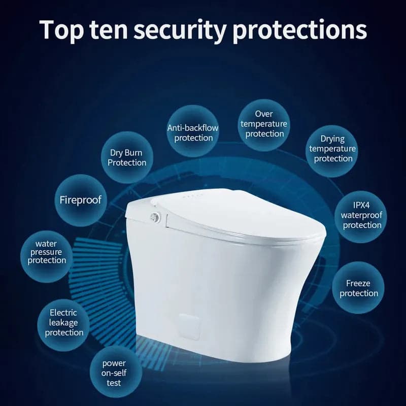 Smart One-Piece Floor Mounted Automatic Toilet Self Clean Smart Toilet