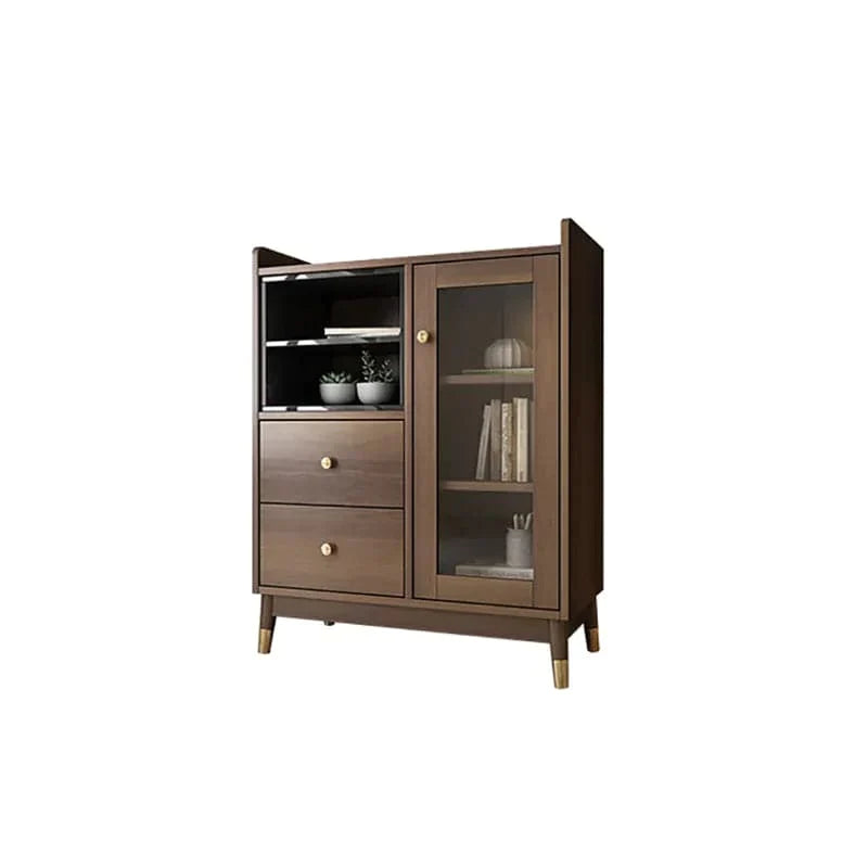 Ultic Modern & Minimalist Sideboard with Ample Storages & 1 Door in Walnut