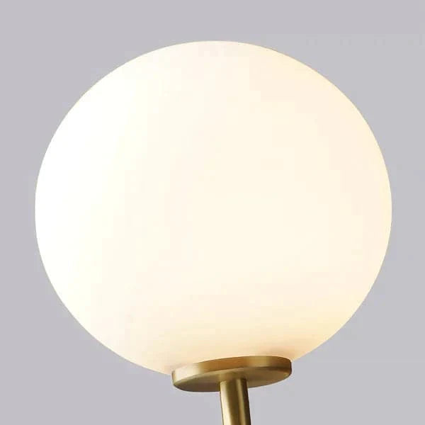 White and Gold LED Glass Globe Indoor Wall Sconce